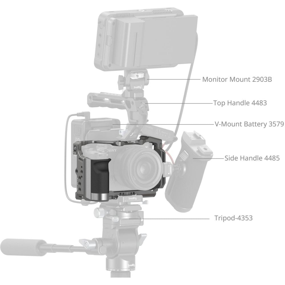 SmallRig 5198 "HawkLock" Quick Release Cage Kit with Silicone Handle for Sony Alpha 7C II / 7CR