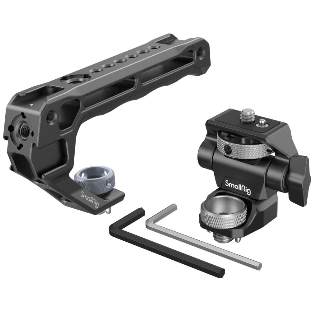 SmallRig 5323 Top Handle with Monitor Support Kit (Compatible with ARRI 3/8"-16 screw)