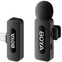 Boya BY-V10 V2.0 Wireless Lavalier Microphone for USB-C - 1 x TX and 1 x RX