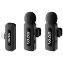 Boya BY-V20 V2.0 Wireless Lavalier Microphone for USB-C - 2 x TX and 1 x RX