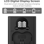 K&F Concept NP-W235 Dual Battery Charger USB-C with display