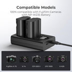 K&F Concept NP-W235 Dual Battery Charger USB-C with display