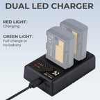 K&F Concept LP-E6NH Dual Battery Charger USB-C