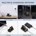 K&F Concept NP-FW50 Dual Battery Charger USB-C
