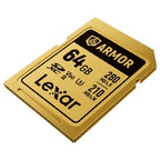 Lexar Professional Gold Armor SD Card UHS-II V60 R280/W210 MB/s IP68 – 64GB
