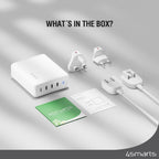 4smarts Flex Pro Desktop Charger 200W 4x USB-C + Worldwide Travel Adapter