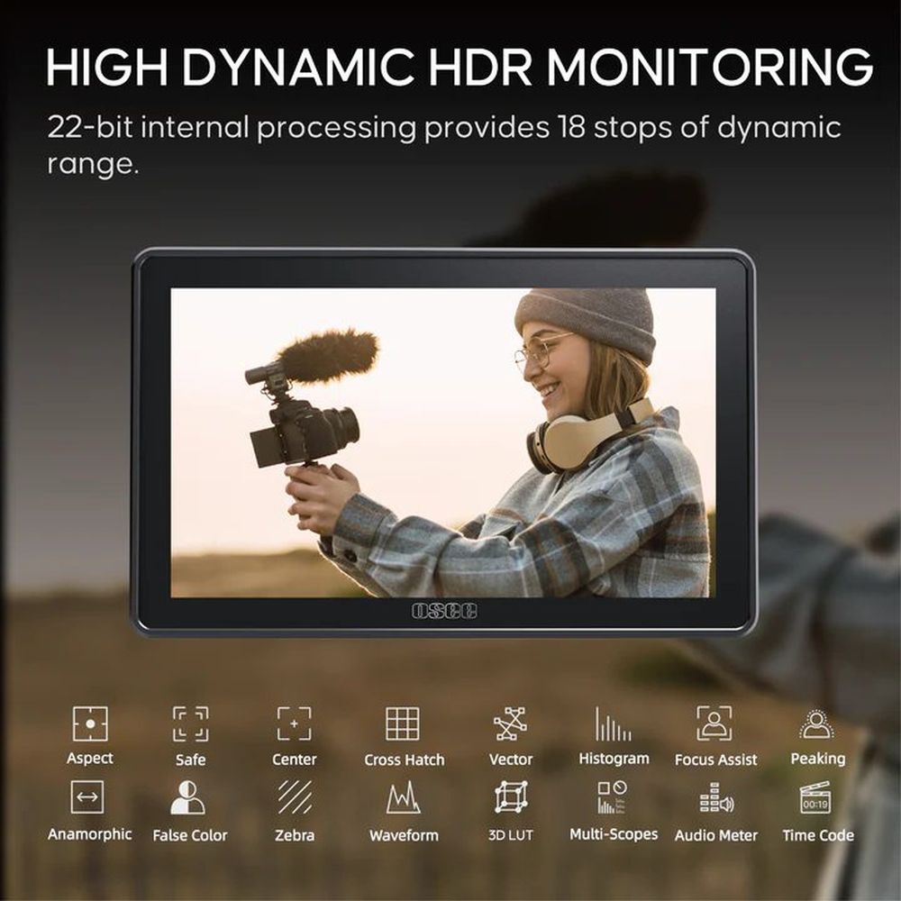 Osee Monitor 7-inch HDR SDI & 4K-HDMI - 3000 nits