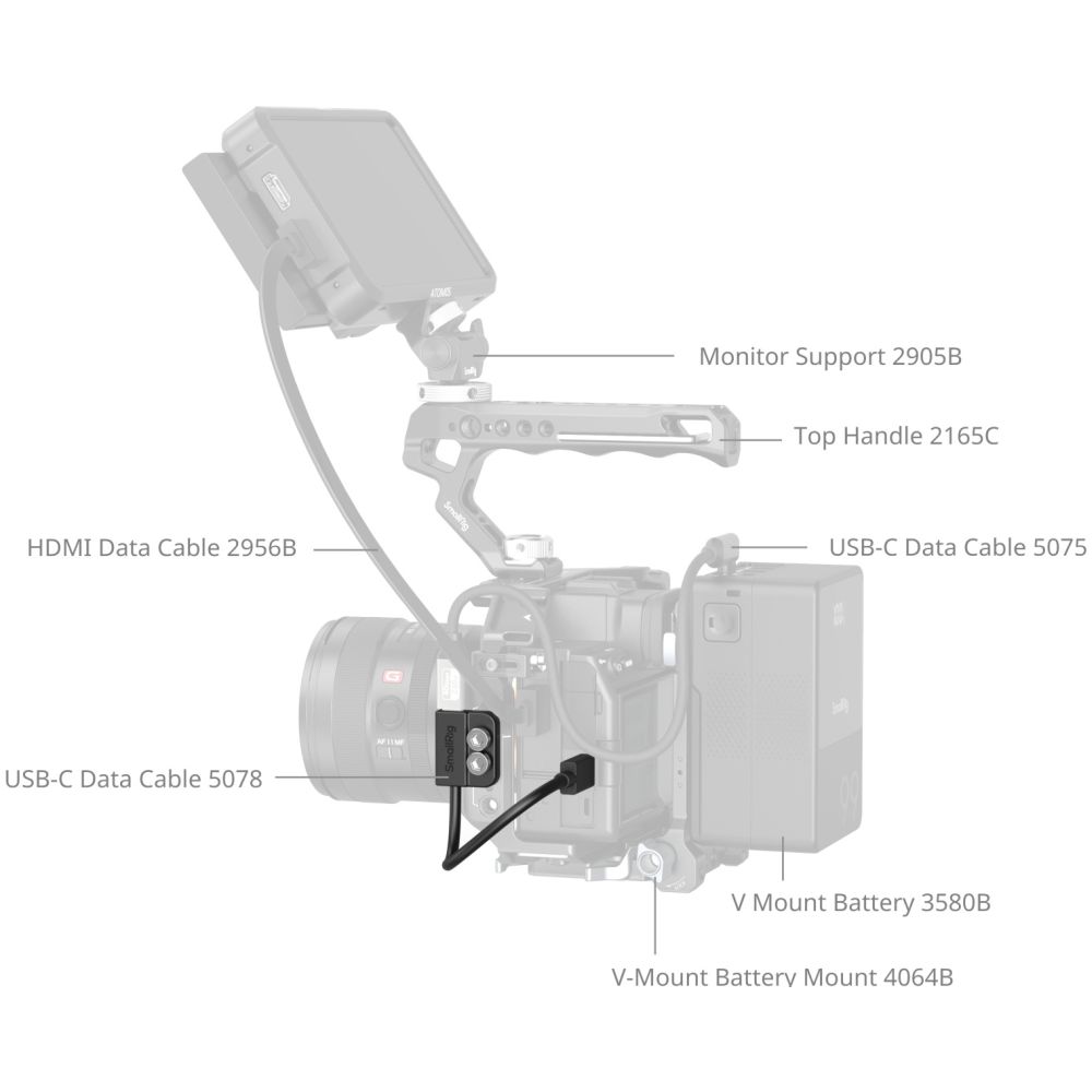SmallRig 5078 USB-C Data Cable (Male to Female)
