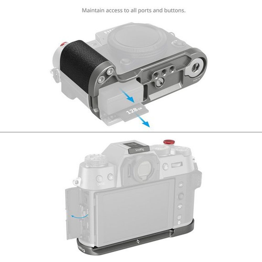 SmallRig 4712B L-Shape Grip for Fujifilm X-T50 (Silicone/Charcoal Silver)