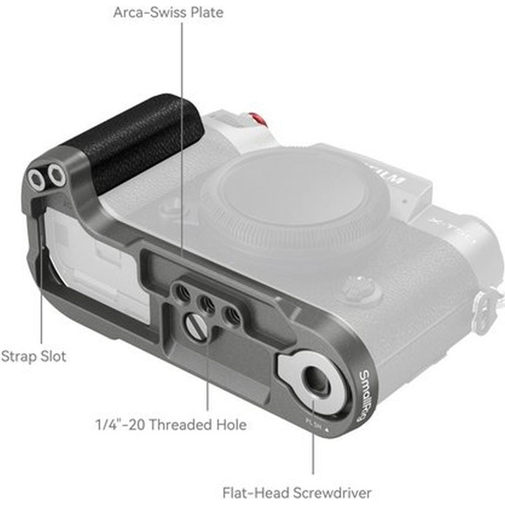 SmallRig 4712B L-Shape Grip for Fujifilm X-T50 (Silicone/Charcoal Silver)
