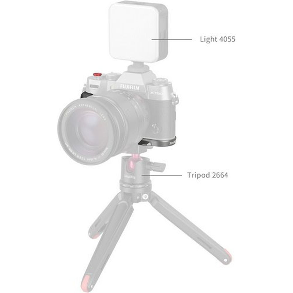SmallRig 4712B L-Shape Grip for Fujifilm X-T50 (Silicone/Charcoal Silver)