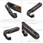 SmallRig 5252 Wooden Top Handle with 1/4"-20 and ARRI 3/8"-16 Locating Screw