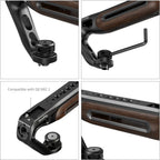 SmallRig 5252 Wooden Top Handle with 1/4"-20 and ARRI 3/8"-16 Locating Screw