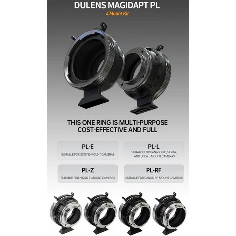 Dulens Magidapt PL Mount Adaptor 4 Mirrorless Mounts Set Include: E / RF / L / Z
