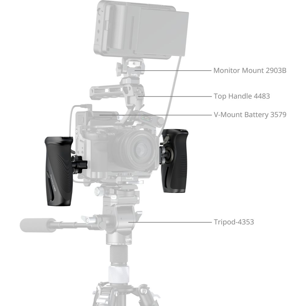 SmallRig 5194 Rotating Side Handle with 1/4"-20 Screws