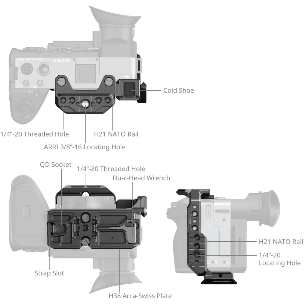 SmallRig 5591 Half Cage for Sony FX2