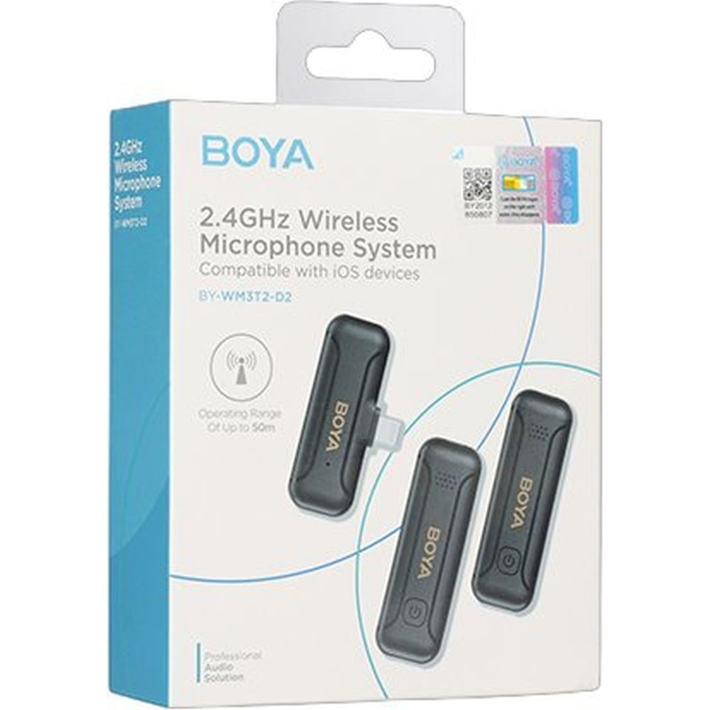 Boya BY-WM3T2-U2 wireless mic C-Type two transmitters