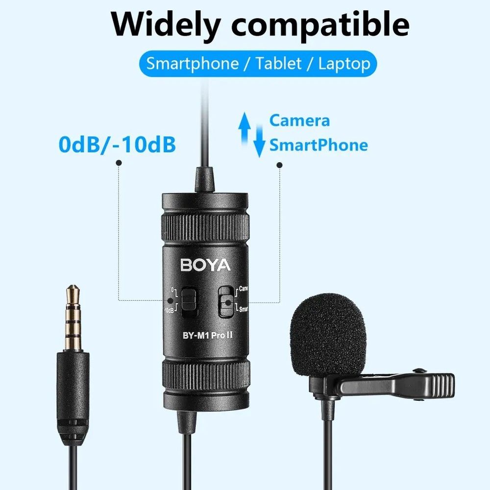 Boya BY-M1 Pro II clip-on microphone