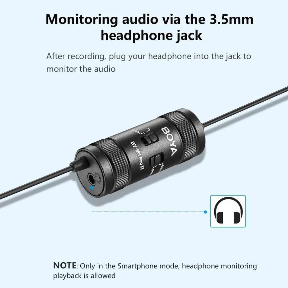Boya BY-M1 Pro II clip-on microphone