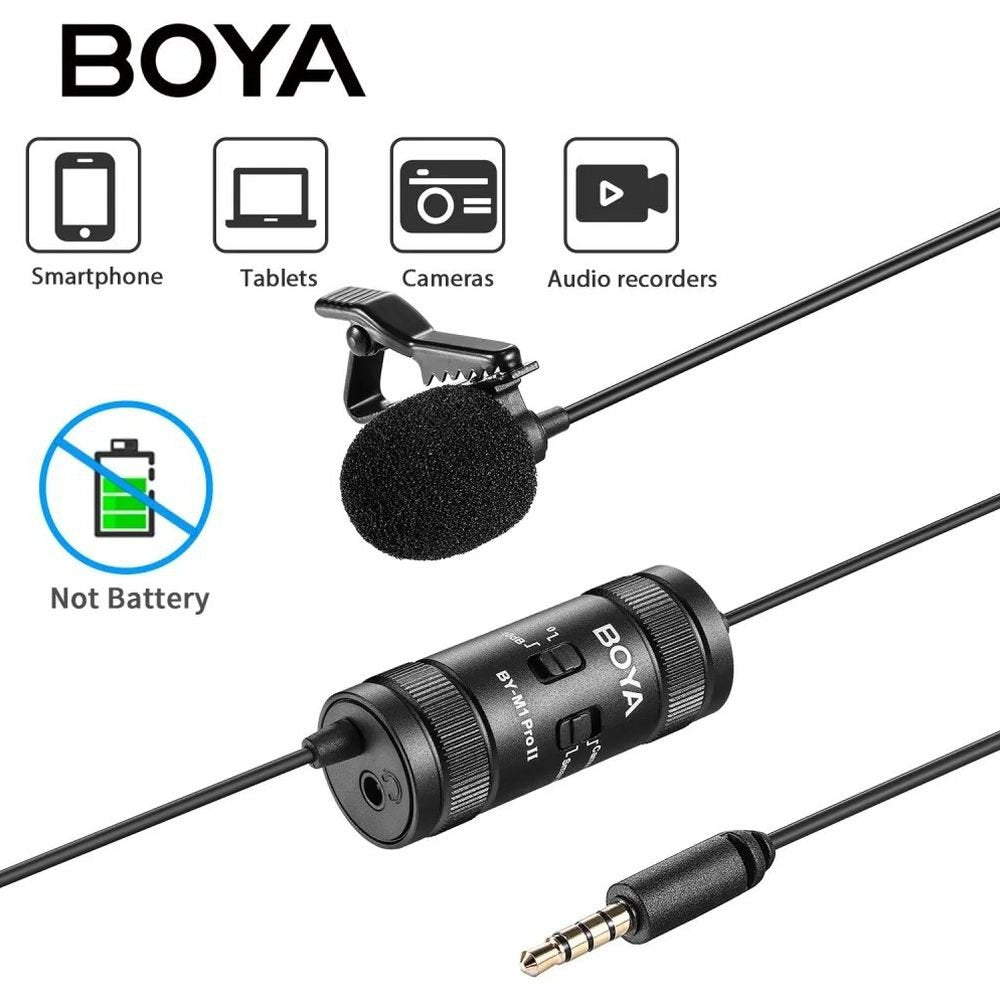 Boya BY-M1 Pro II clip-on microphone