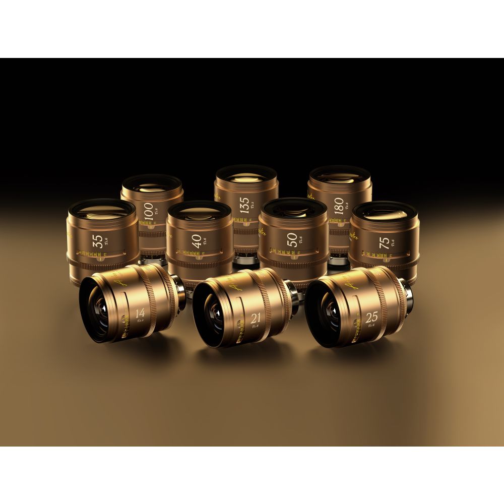 DZOFilm Arles Lustre 14/21/25/35/40/50/75/100/135/180mm FF/VV Prime Cine Lens (PL mount, meter)