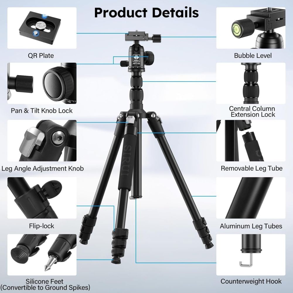 Sirui APT-02 Aluminum Tripod Kit