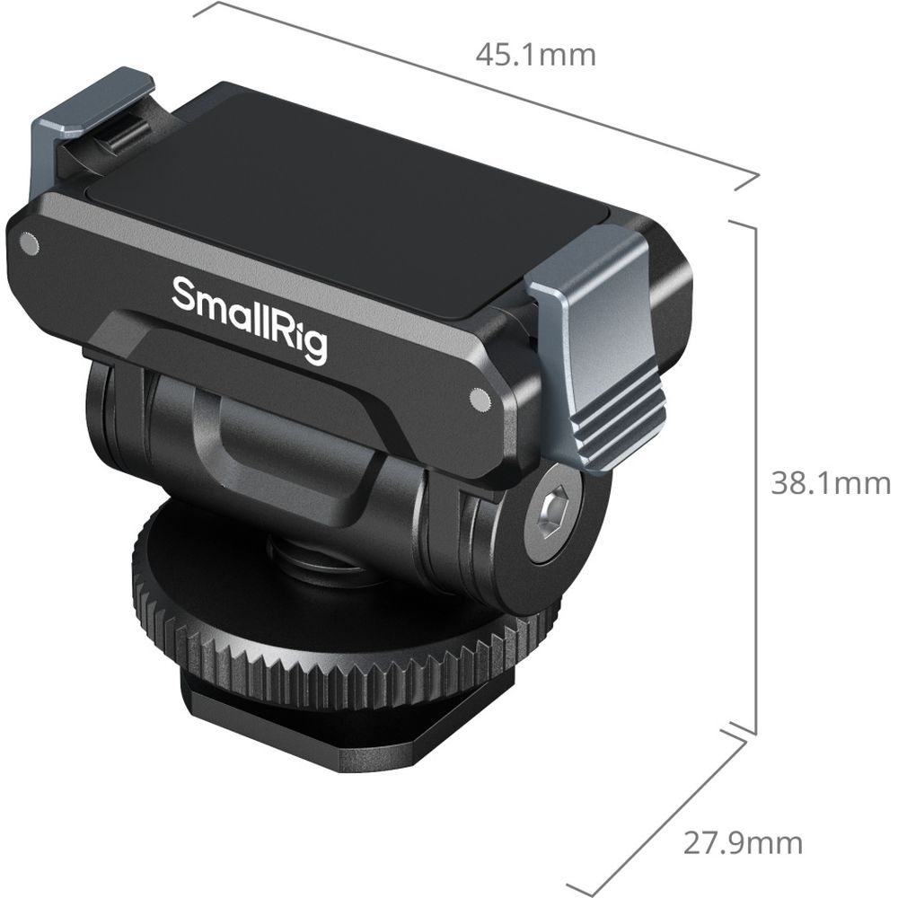SmallRig 5436 Quick Release Support for DJI Osmo Action 5 Pro / 4 / 3 with Cold Shoe Adapter