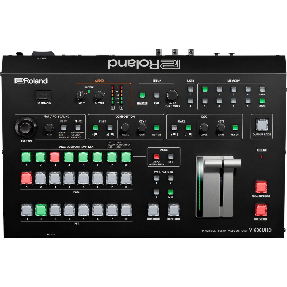 Roland V-600UHD 4K HDR multi-format video switcher