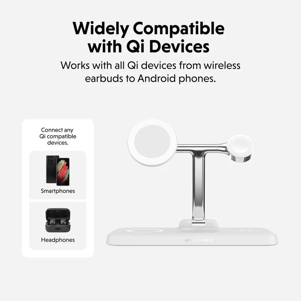 Hyper HyperJuice Qi2 4-in-1 magnetic charging stand
