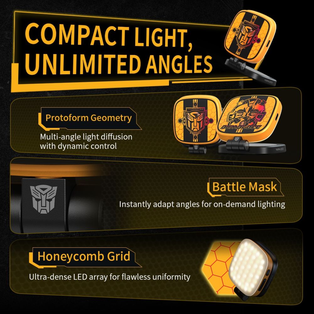 SmallRig 5513 Vibe P48 Detachable Mobile Phone LED Video Light "BumbleBee Edition"