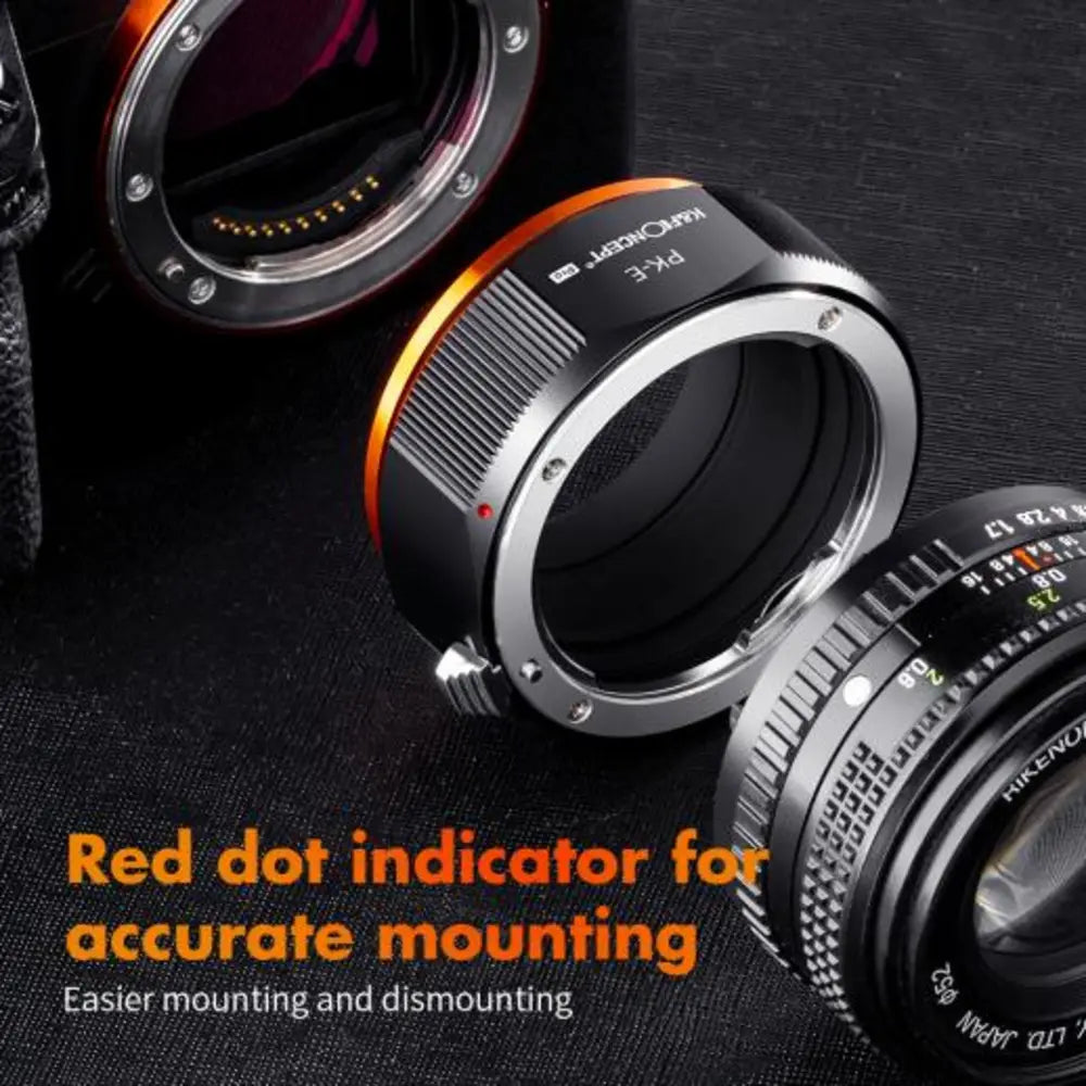 K&F Lens Adapter Pentax K - Sony E-Mount (PRO)