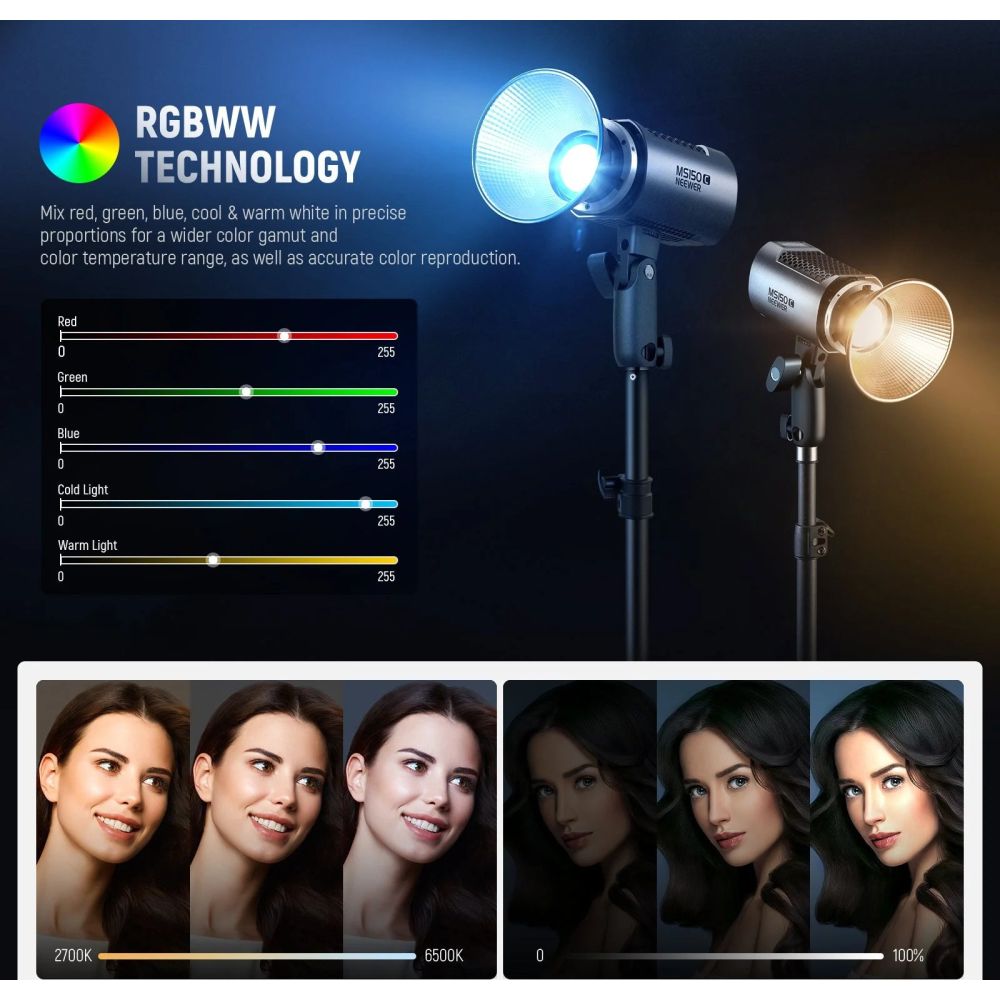 Neewer MS150C 150W RGB LED light