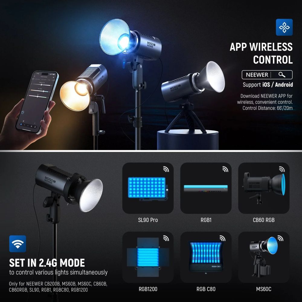 Neewer MS150C 150W RGB LED light