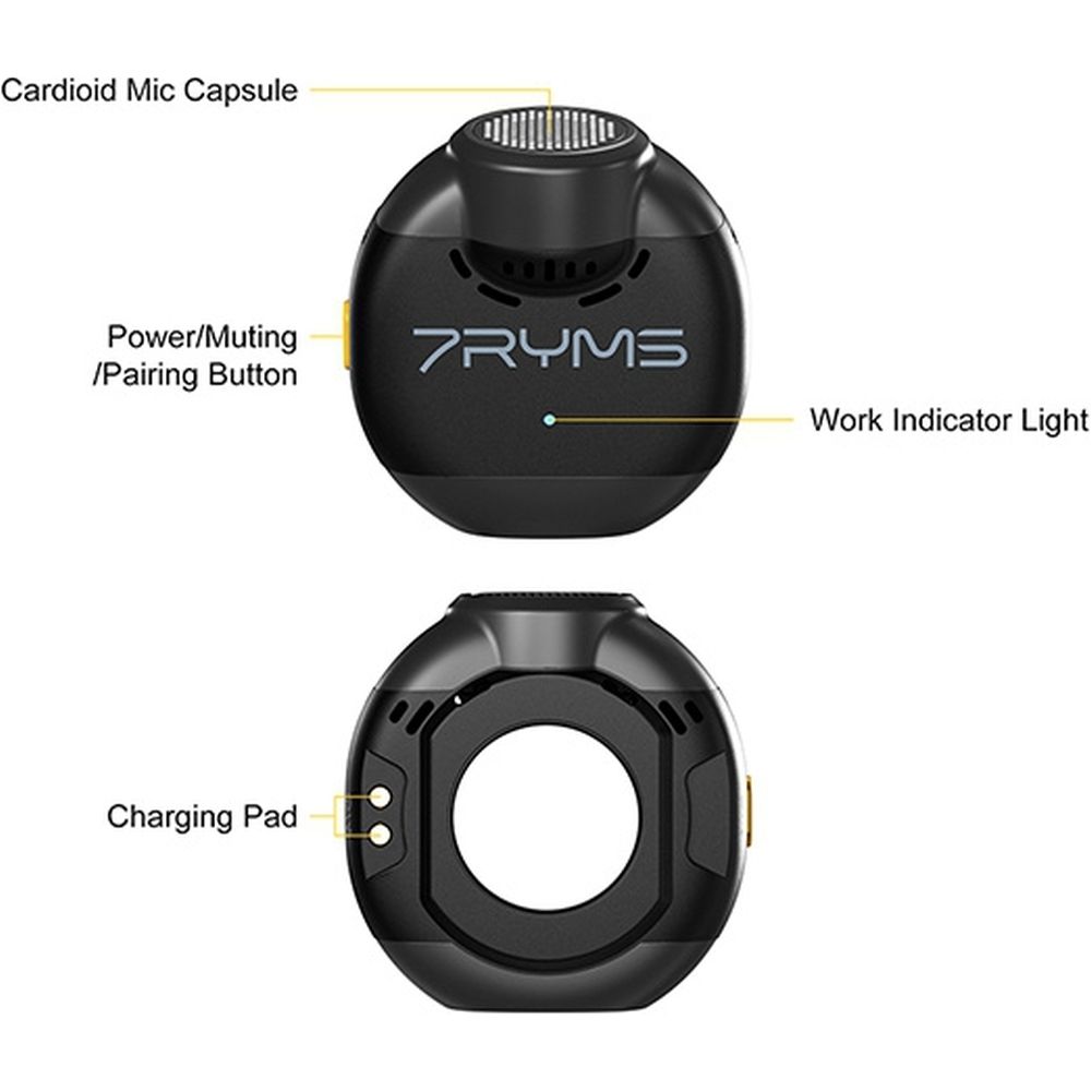 7Ryms Presentation Speaker with Wireless Microphone - Black