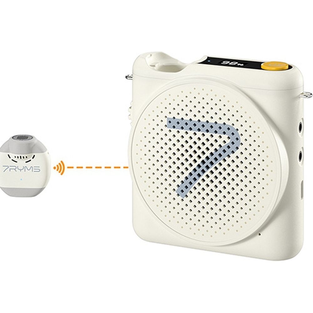7Ryms Presentation speaker with wireless microphone - white