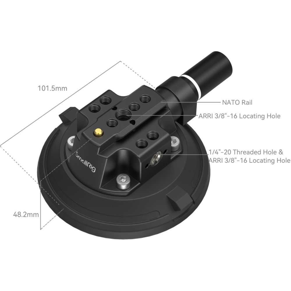 SmallRig 4122C 4" Suction Cup Camera Mount