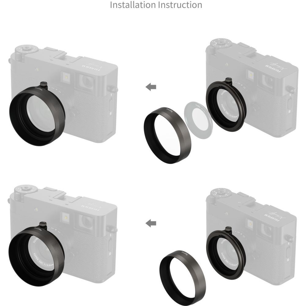 SmallRig 5709 Shading Hood for Fujifilm X half, charcoal silver