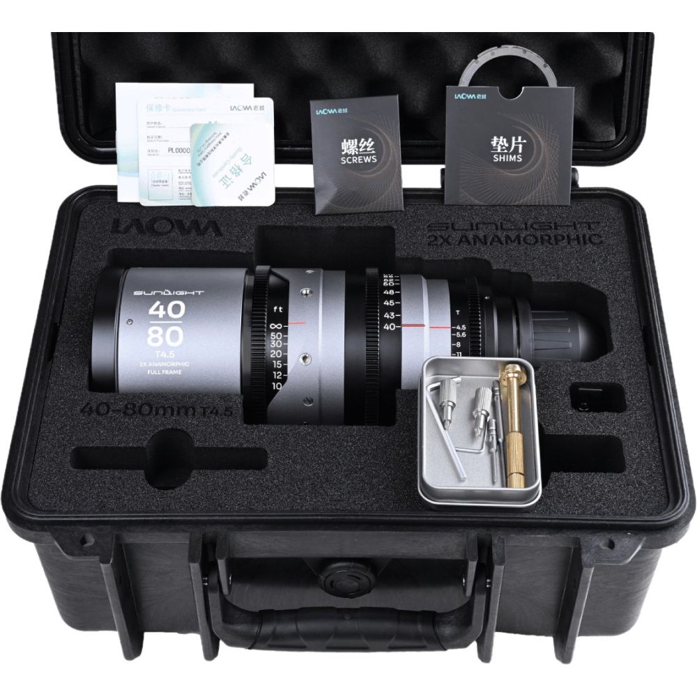 Laowa Sunlight FF 2x Anamorphic Zoom 40-80mm T4.5 Silver
