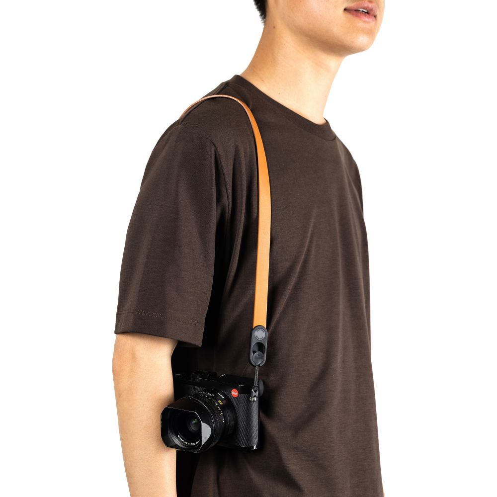 Peak Design Form Leather Camera Strap Neck Amber