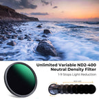 K&F Concept Variable ND filter ND2-400 - 82mm