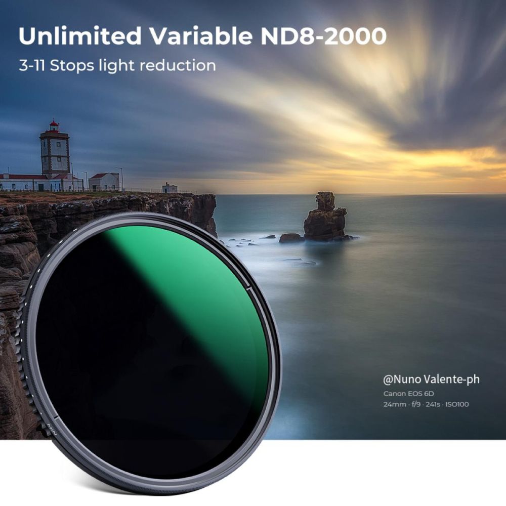 K&F Concept Variable ND filter ND8-2000 super slim - 82mm