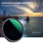 K&F Concept Variable ND filter ND8-2000 super slim - 82mm
