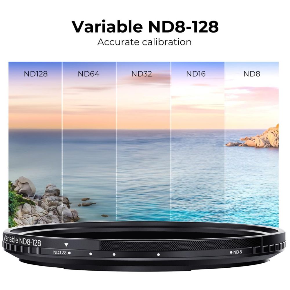 K&F Concept Variable ND filter ND8-128 Nano X magnetic 82mm