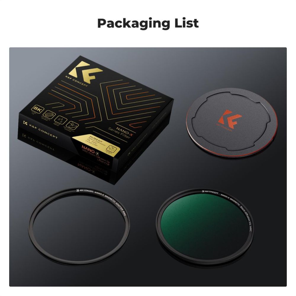 K&F Concept Magnetic 1/4 Black Mist Filter Nano X - 52mm