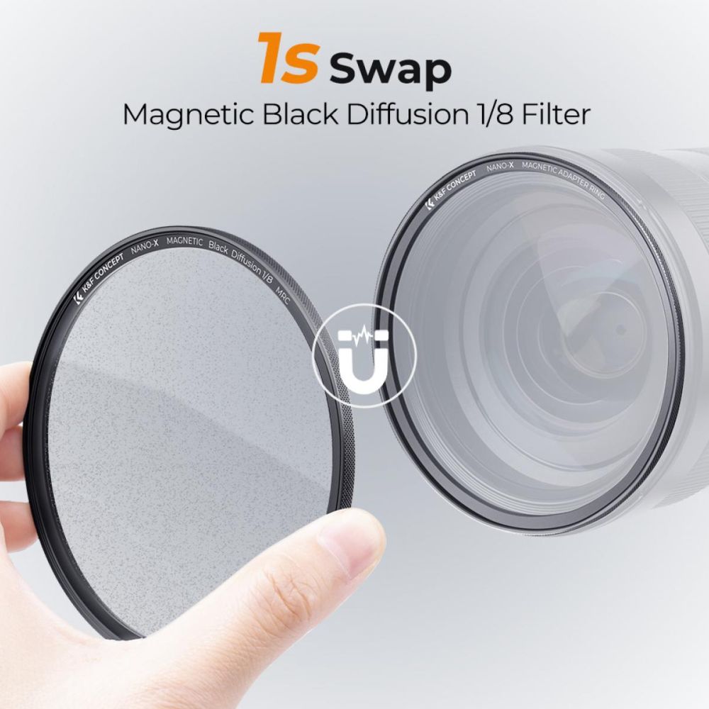 K&F Concept Magnetic 1/8 Black Mist Filter Nano X - 55mm