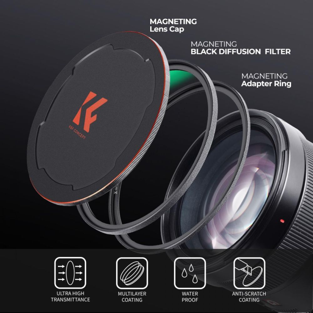 K&F Concept Magnetic 1/8 Black Mist Filter Nano X - 77mm