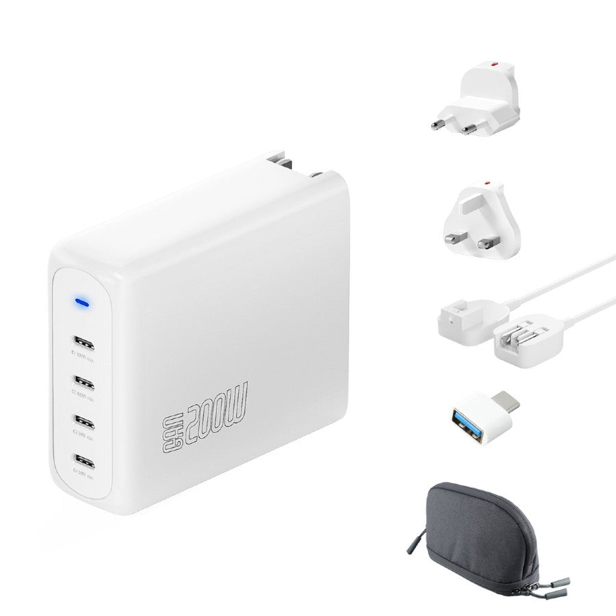 4smarts GaN Flex Pro 200W 4 USB-C charger travel edition
