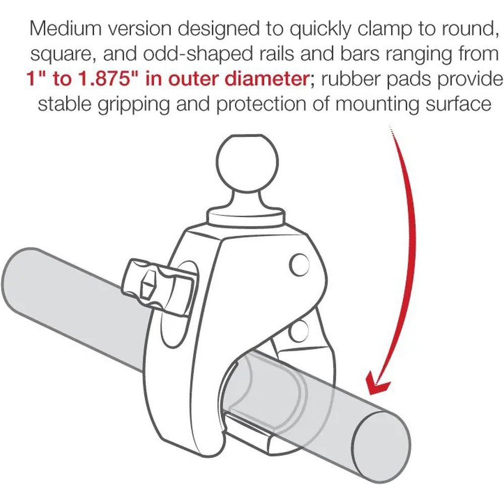 Ram Tough-Claw Medium Clamp Base with Ball