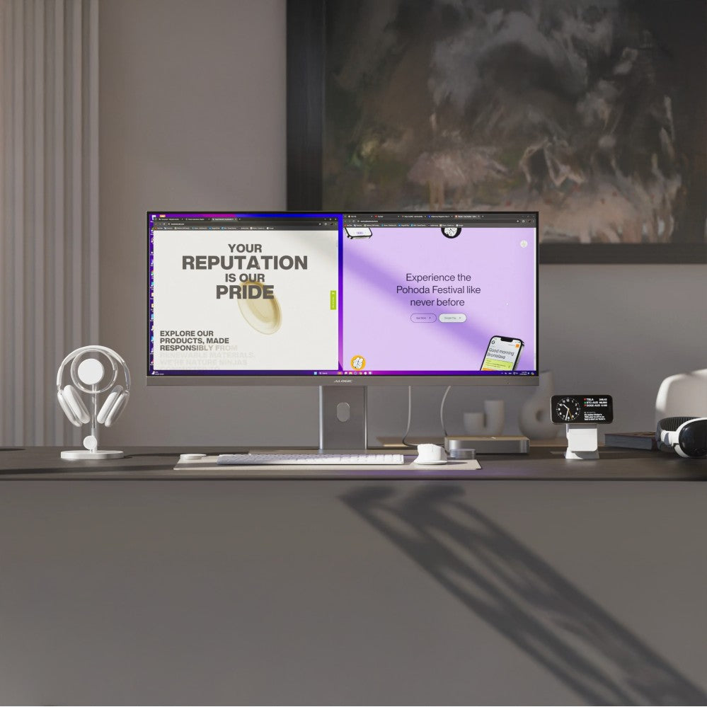 Alogic Edge 34“ ultrawide WQHD LCD monitor, Space Grey