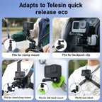 Telesin Quick-Release Crab Claw Clamp Handlebar Mount